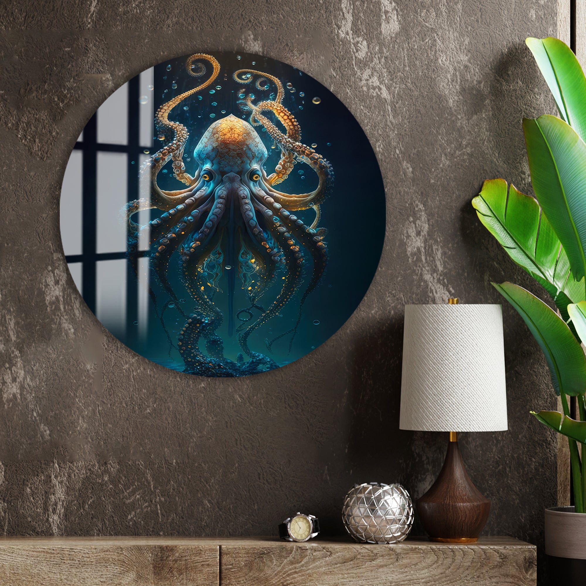 Deep-sea inspired octopus design for modern interiors.