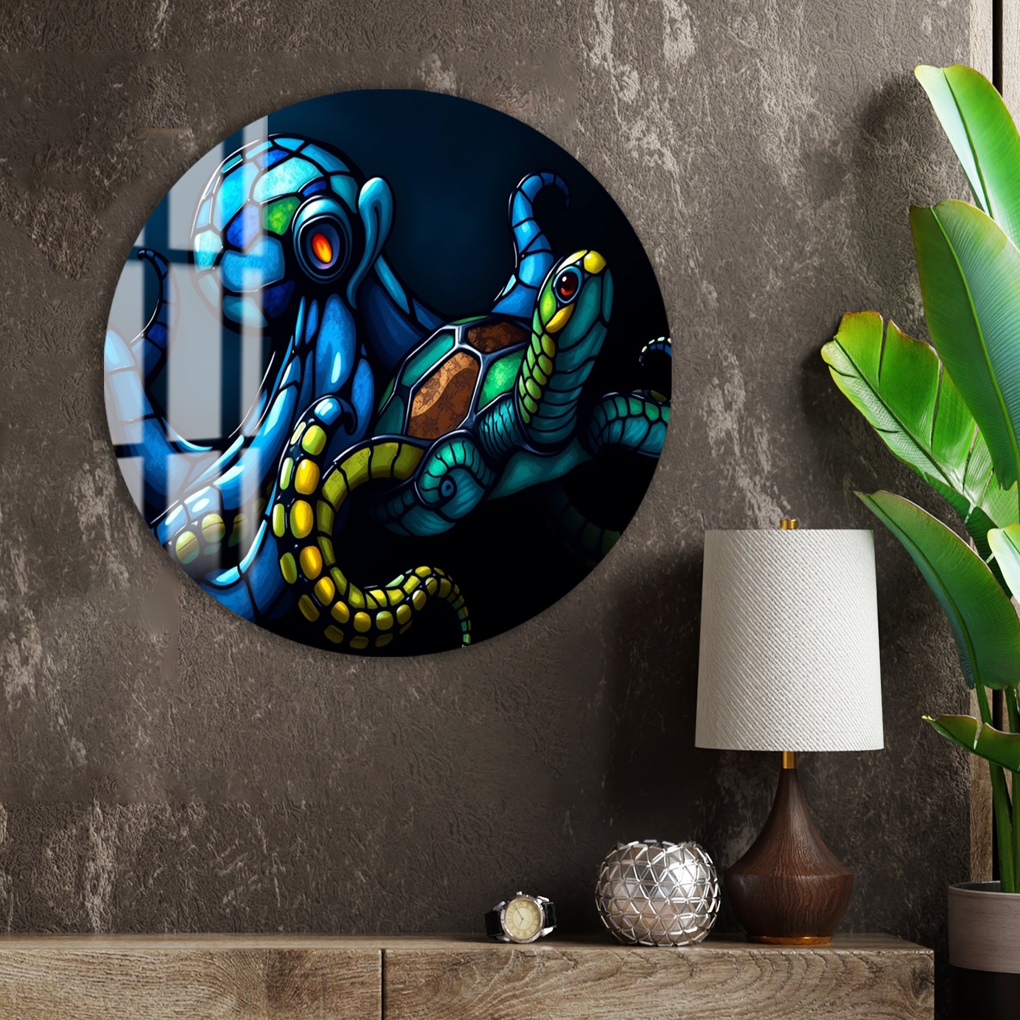 Exotic ocean wildlife decor perfect for bedrooms, living rooms, or studios.