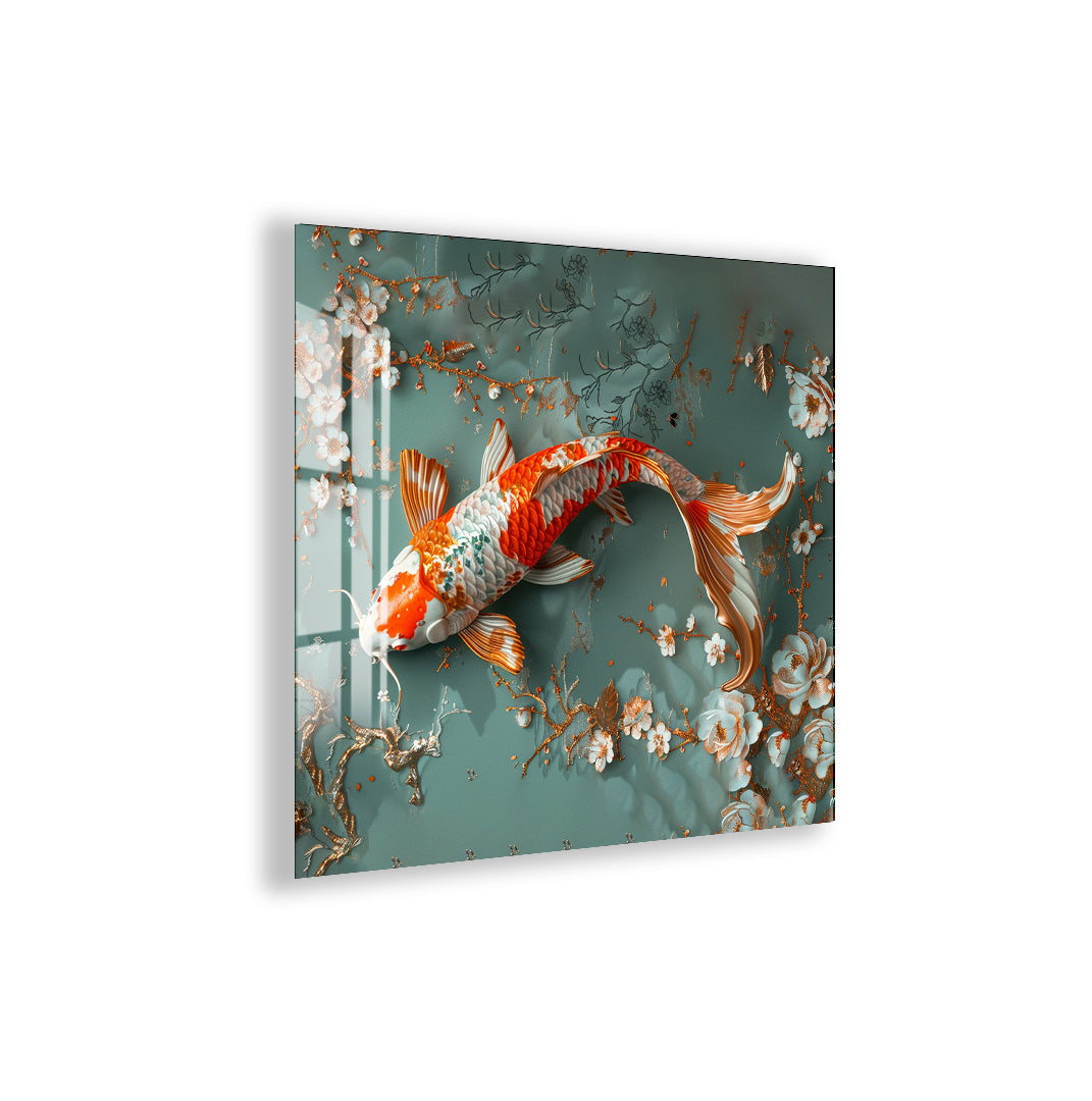 Stylish koi fish wall hanging for living room interiors