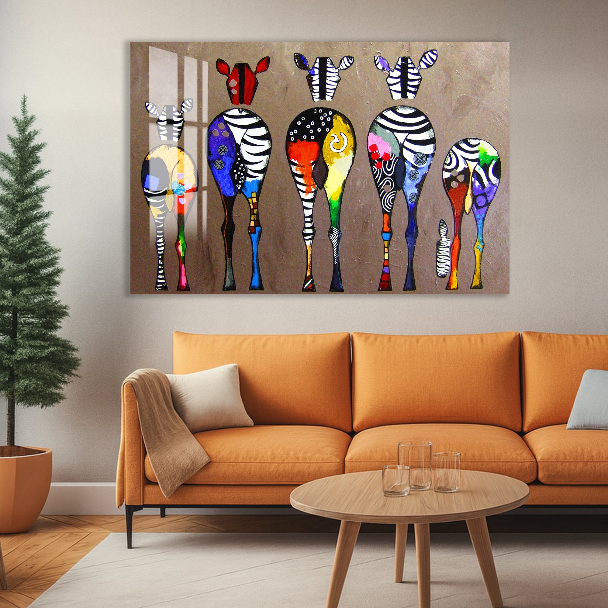 Vibrant animal-inspired wall decor with a modern artistic twist.