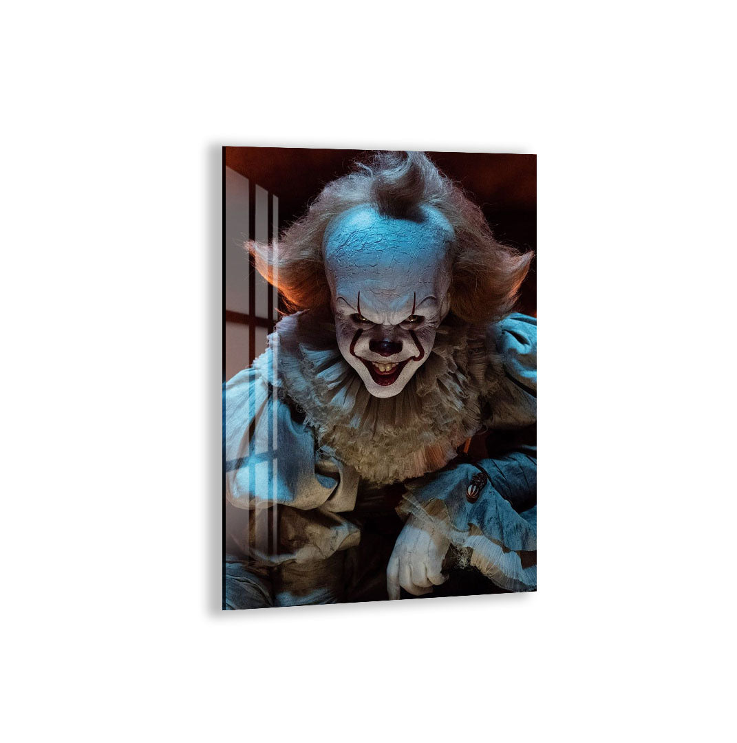 Pennywise IT Glass Wall Art – Horror Movie Home Decor