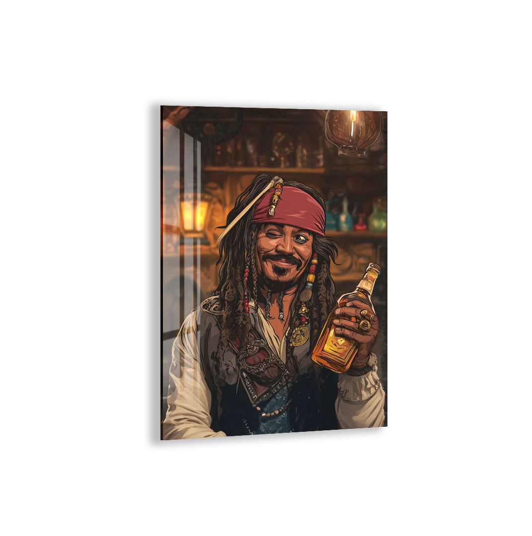 Pirates of the Caribbean Jack Sparrow Glass Wall Art – Movie Home Decor