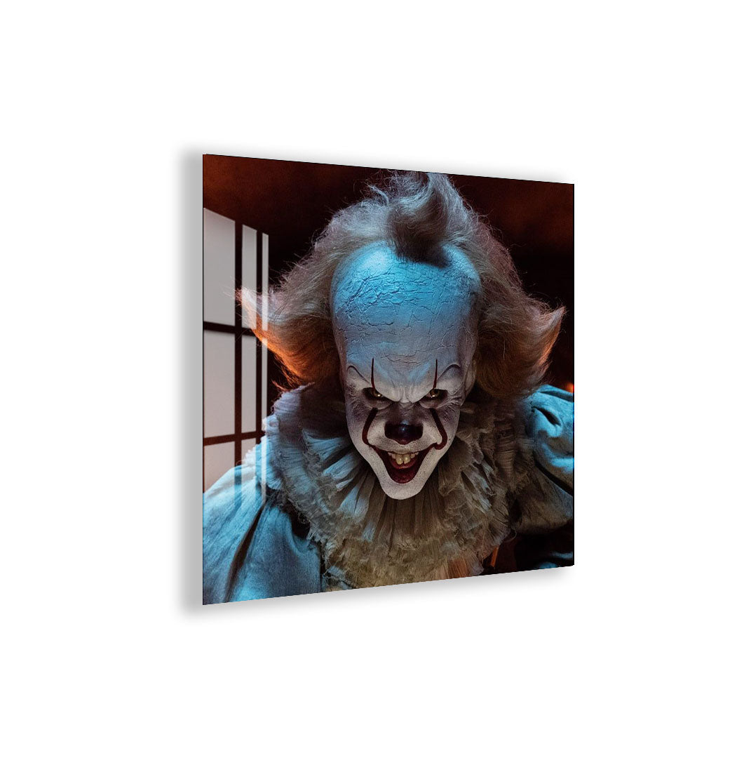 Pennywise IT Glass Wall Art – Horror Movie Home Decor