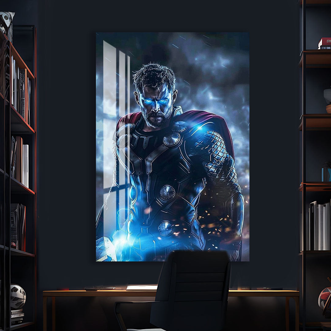 Thor Glass Wall Art – Marvel Superhero Home Decor