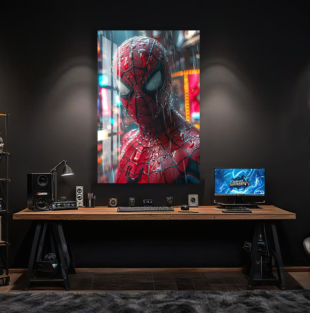 Spider-Man Glass Wall Art – Marvel Superhero Home Decor