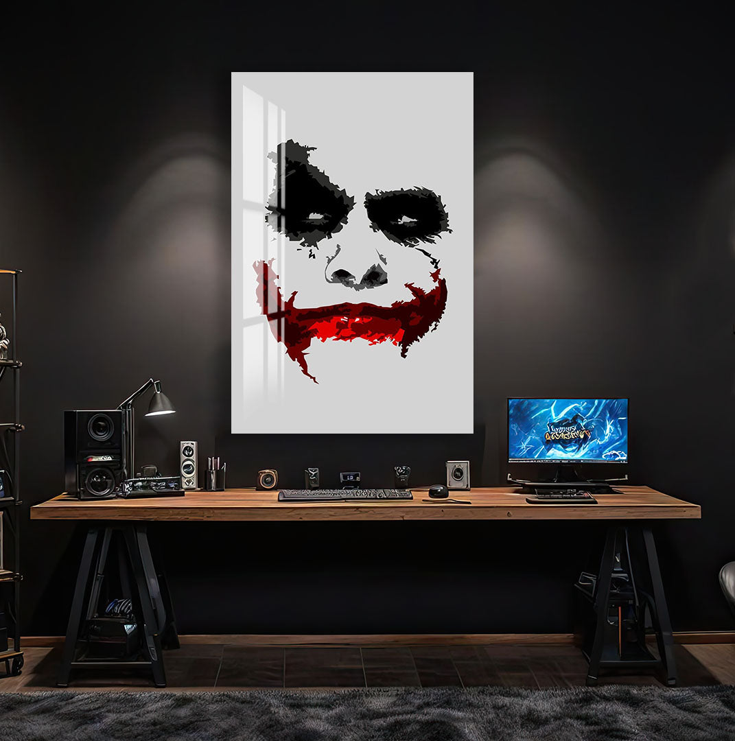 Joker Face Glass Wall Art – DC Supervillain Home Decor