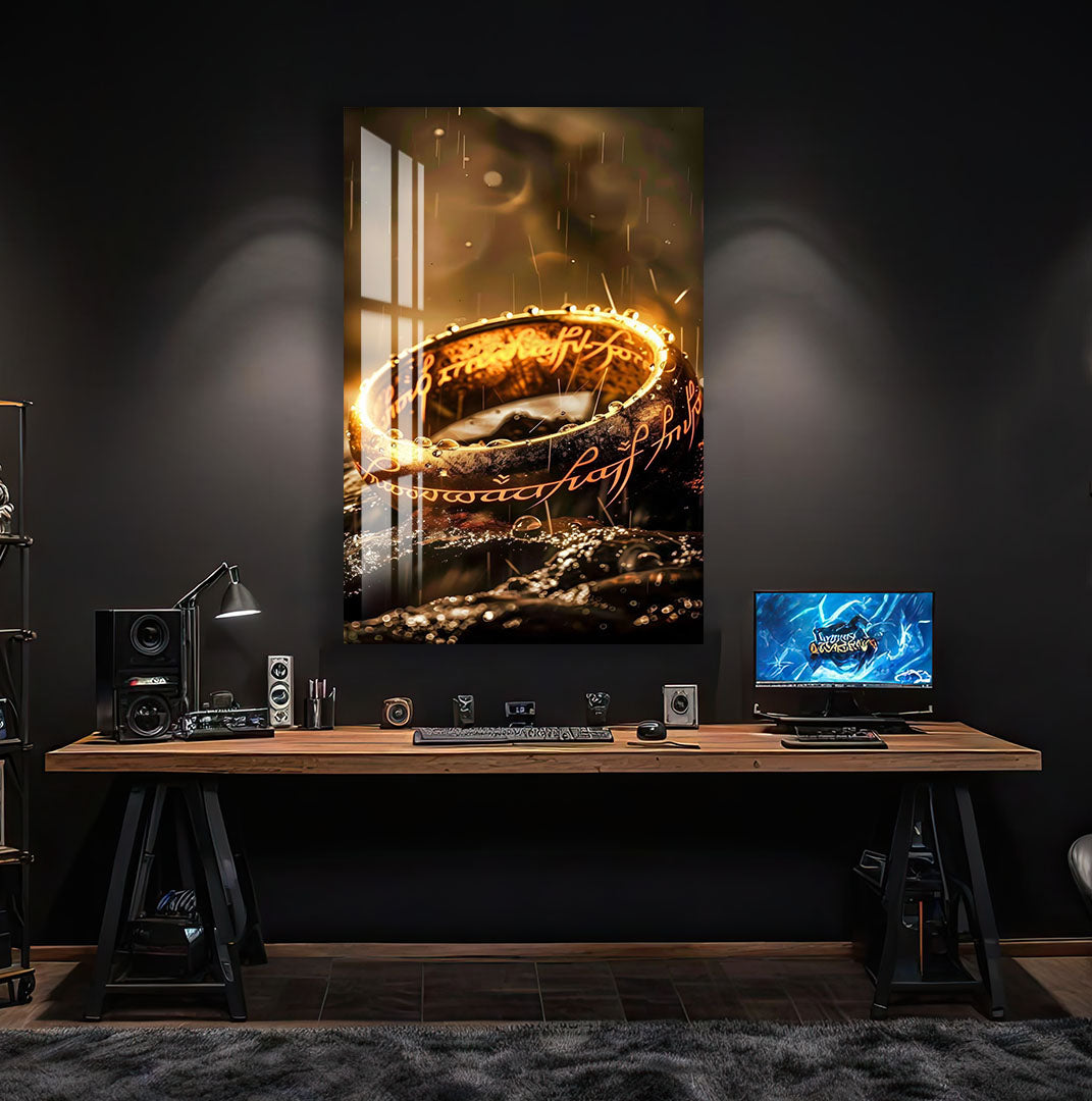 The One Ring Glass Wall Art – Lord of the Rings Movie Inspired Decor