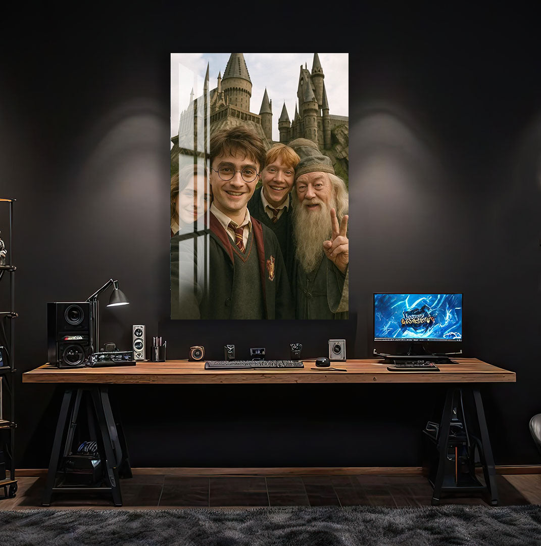 Harry Potter Hogwarts Friends Glass Wall Art – Movie Magic Poster Decor