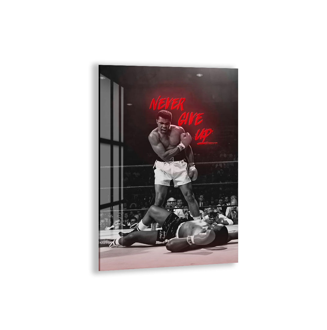 Muhammad Ali Glass Wall Art – Legendary Boxing Icon Sports Decor