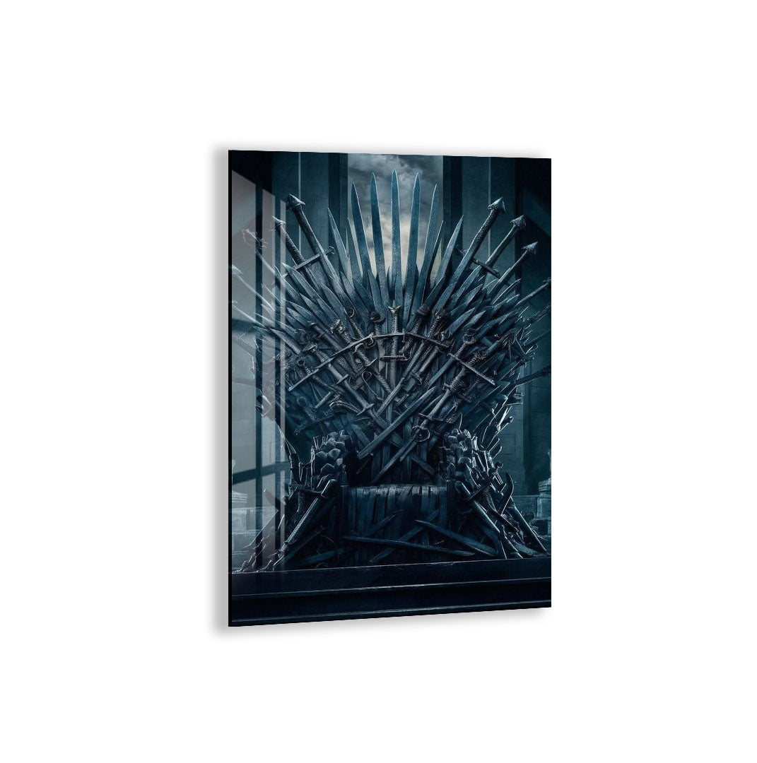 Iron Throne Glass Wall Art – Game of Thrones Inspired Movie Decor
