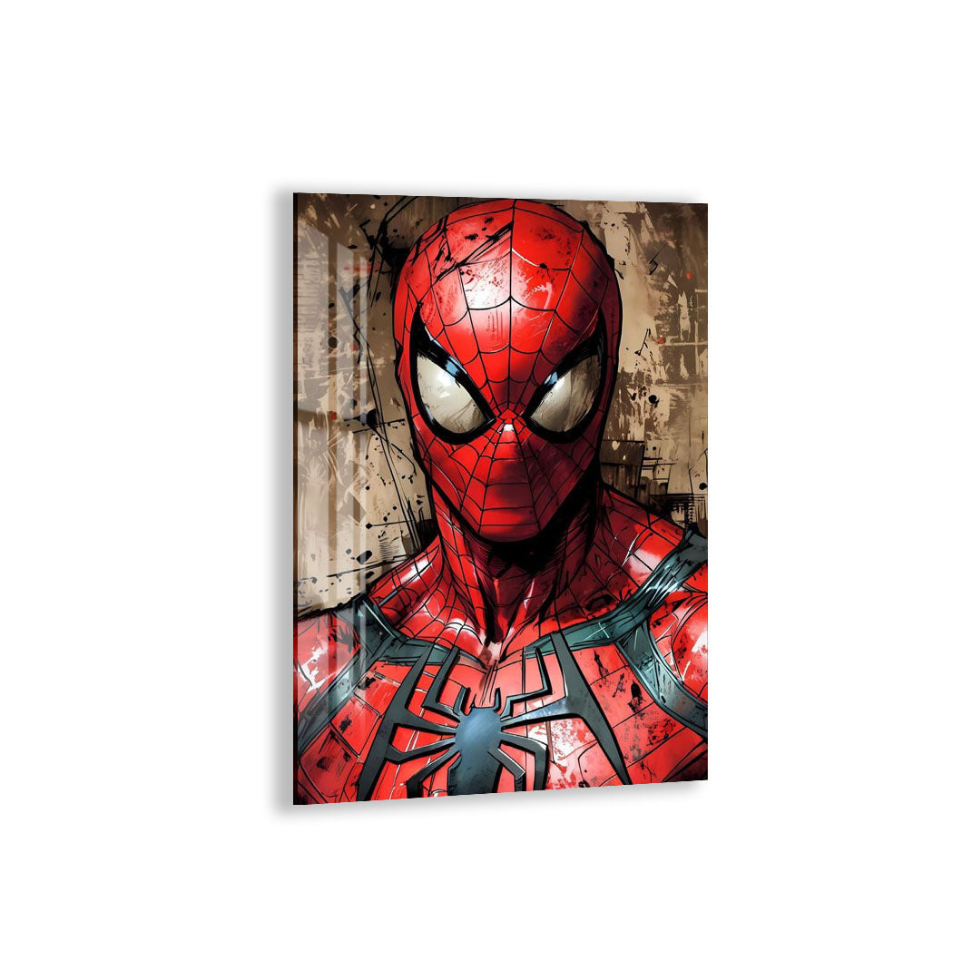 Spider-Man Glass Wall Art – Marvel Superhero Home Decoration