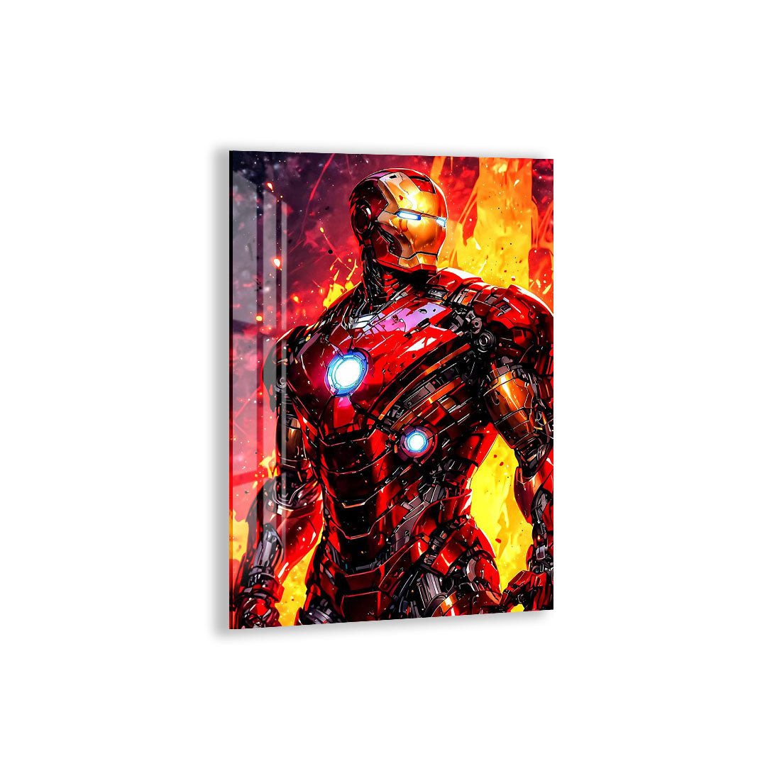 Iron Man Glass Wall Art – Marvel Superhero Home Decor