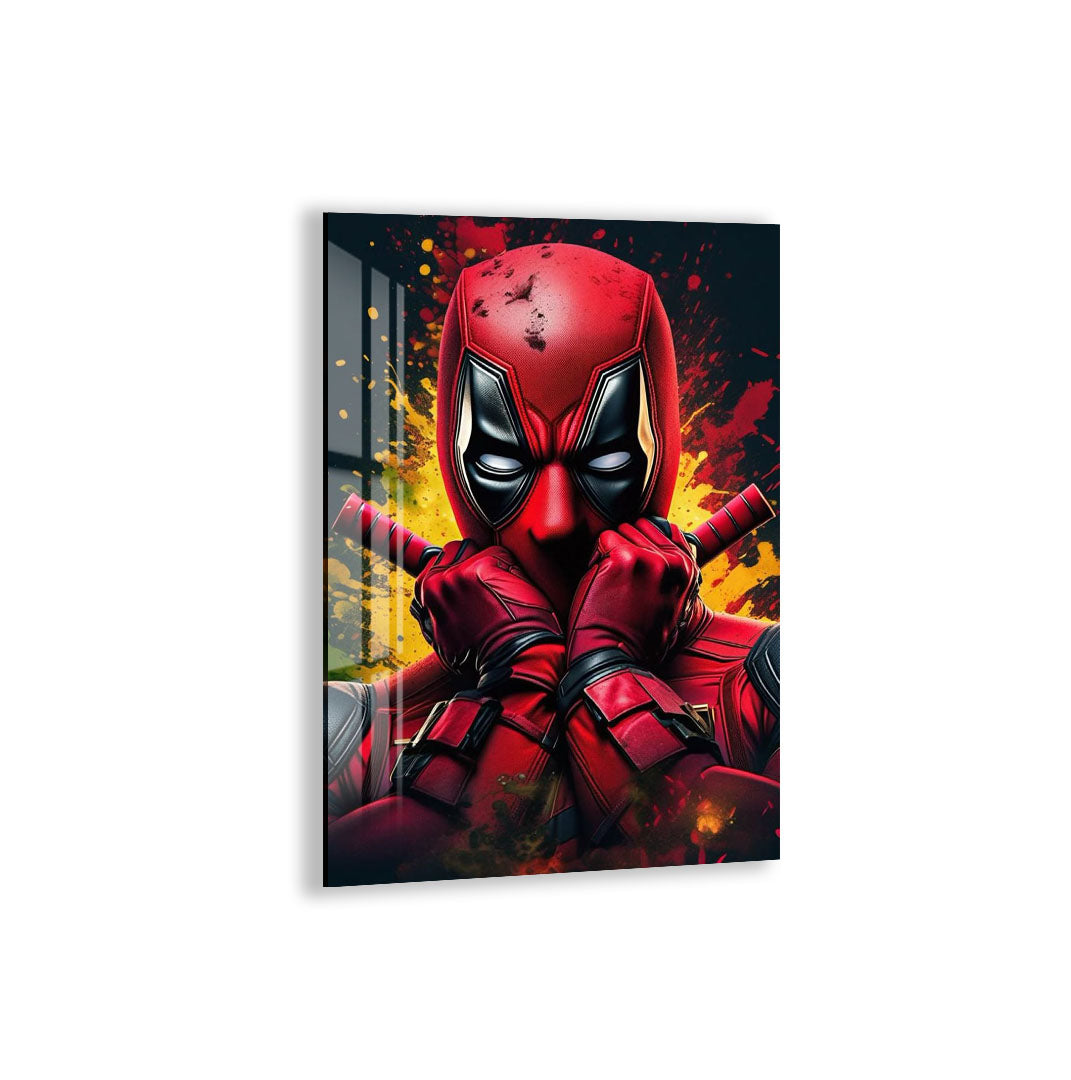 Deadpool Glass Wall Art – Marvel Superhero Wall Decor