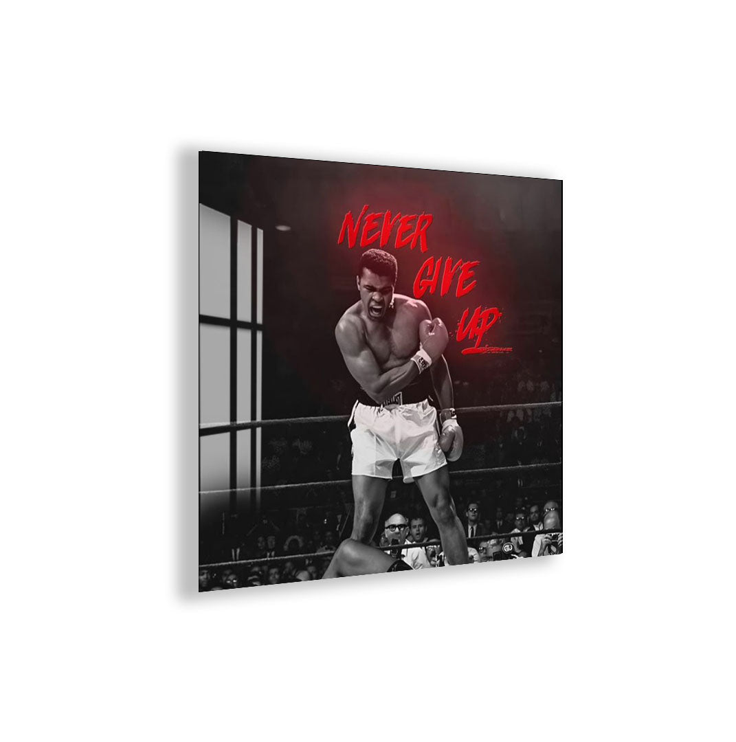 Muhammad Ali Glass Wall Art – Legendary Boxing Icon Sports Decor