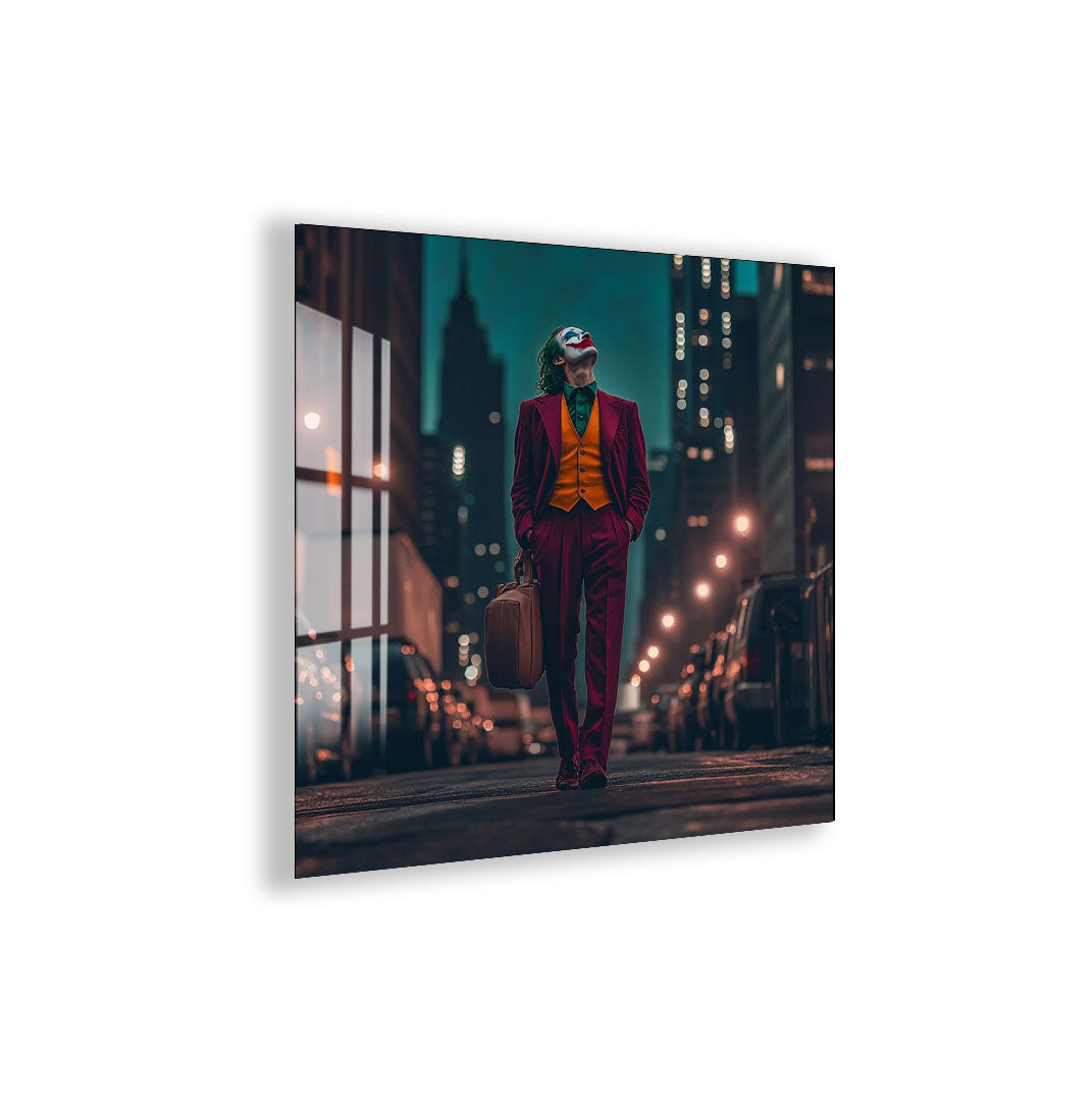 Joker City Night Glass Wall Art – DC Supervillain Home Decor