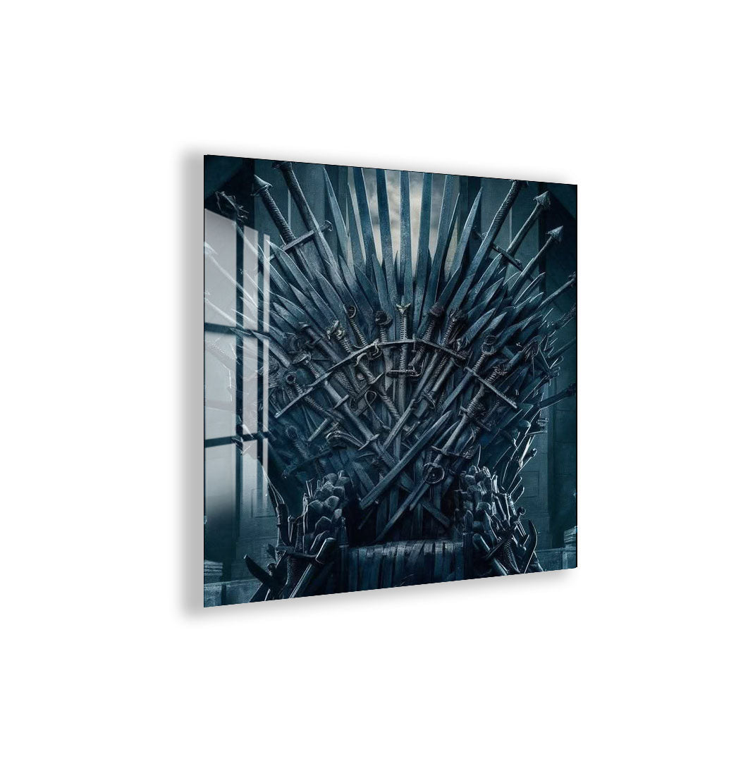 Iron Throne Glass Wall Art – Game of Thrones Inspired Movie Decor