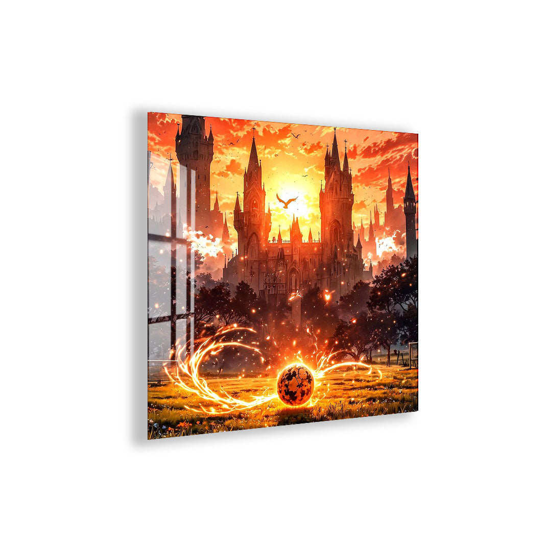 Harry Potter Golden Snitch Glass Wall Art – Fantasy Movie Home Decor