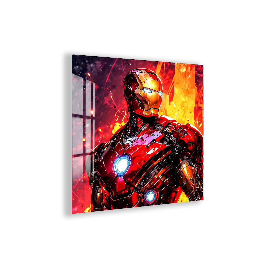 Iron Man Glass Wall Art – Marvel Superhero Home Decor