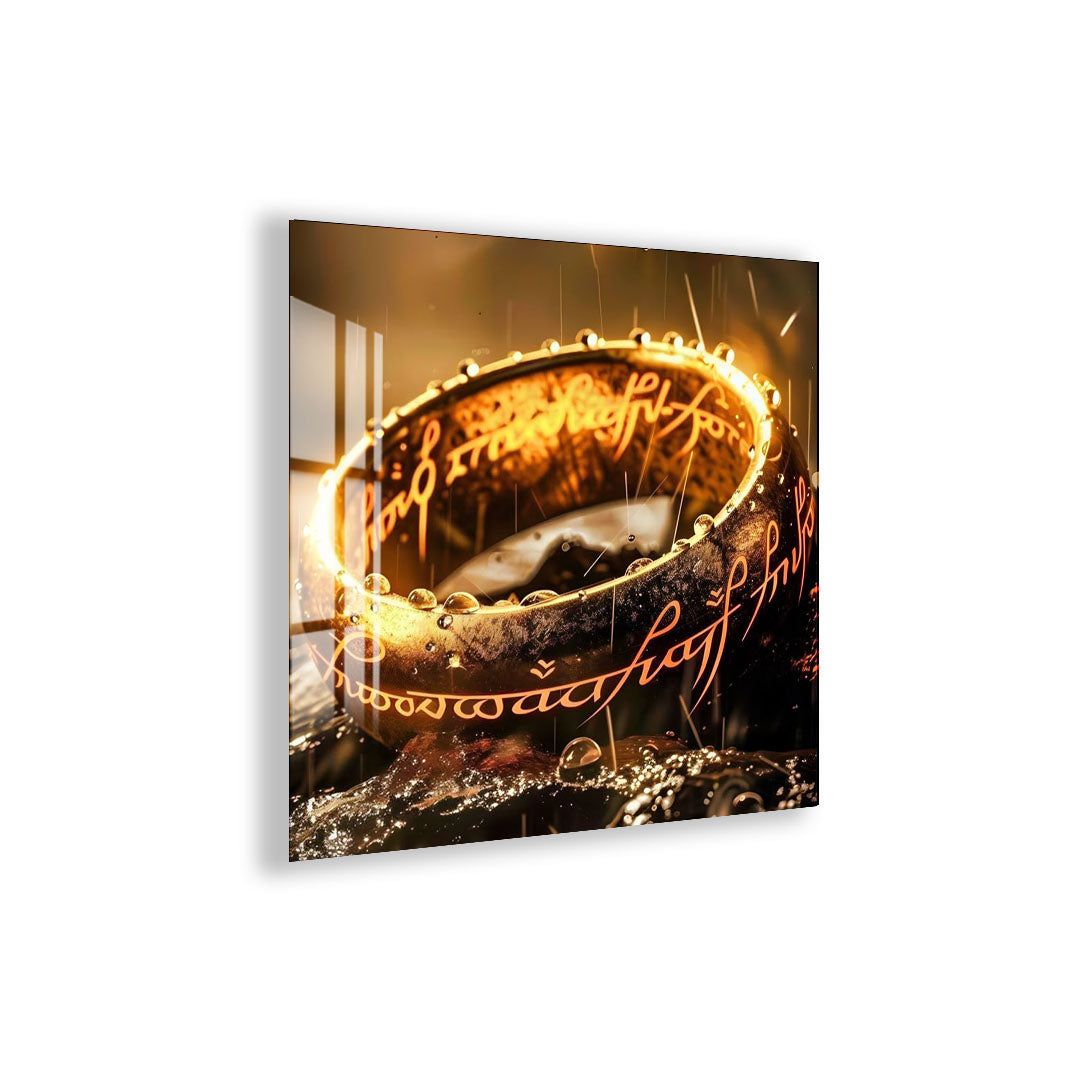 The One Ring Glass Wall Art – Lord of the Rings Movie Inspired Decor