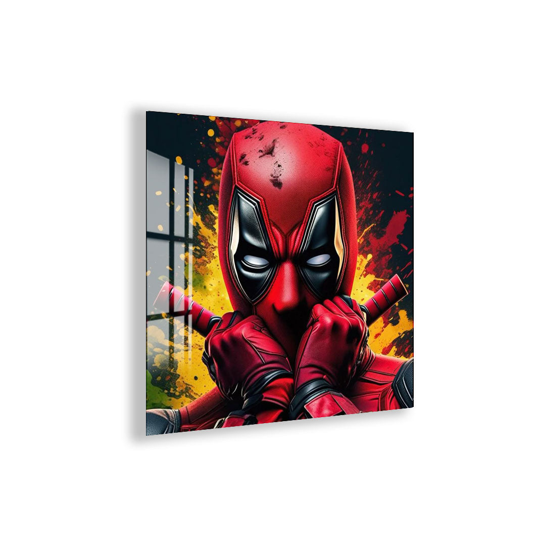 Deadpool Glass Wall Art – Marvel Superhero Wall Decor