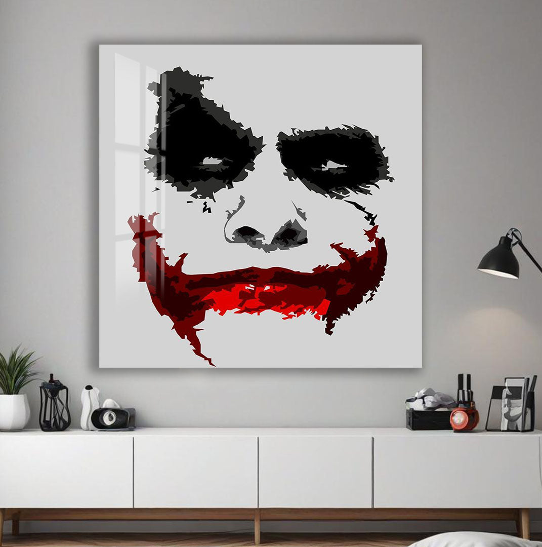 Joker Face Glass Wall Art – DC Supervillain Home Decor