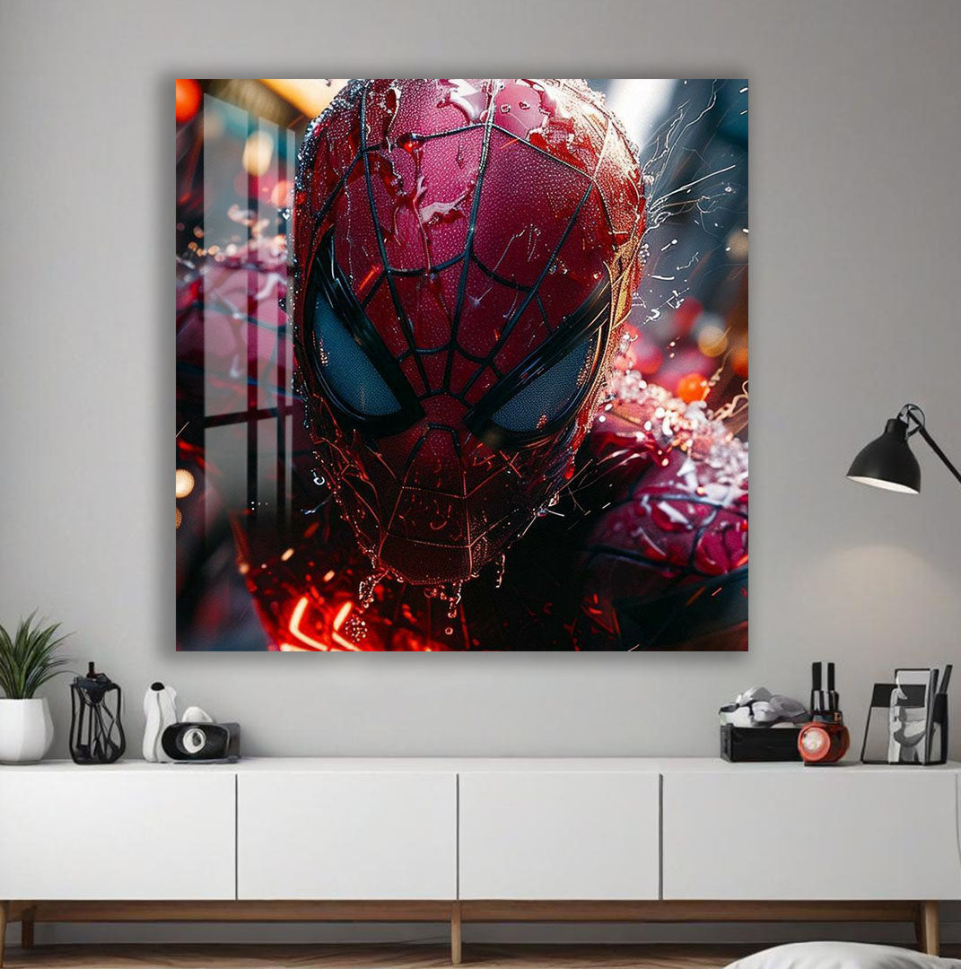 Spider-Man Glass Wall Art – Marvel Superhero Wall Decor