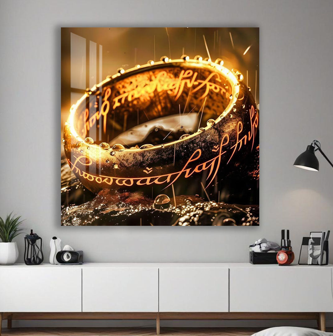 The One Ring Glass Wall Art – Lord of the Rings Movie Inspired Decor
