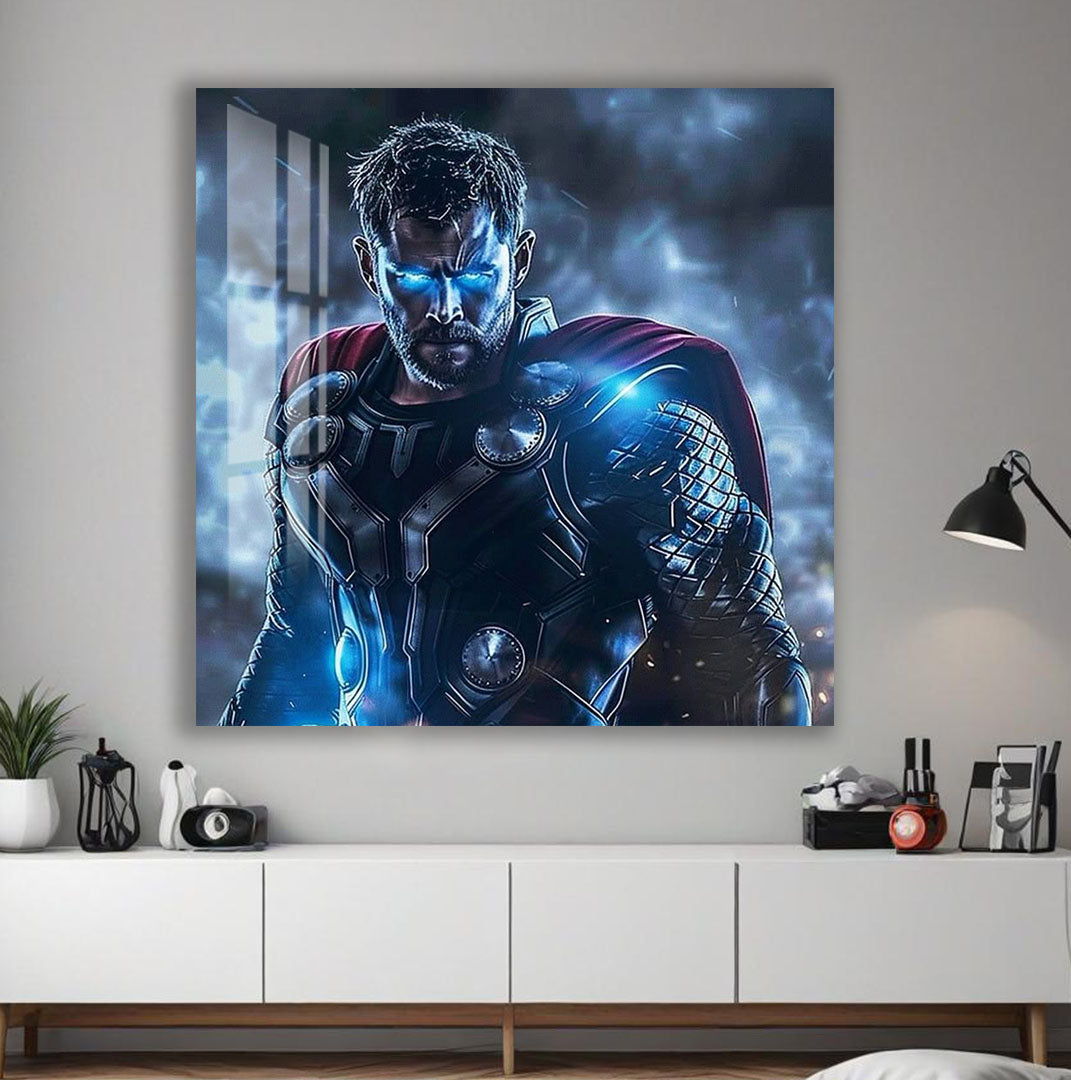 Thor Glass Wall Art – Marvel Superhero Home Decor