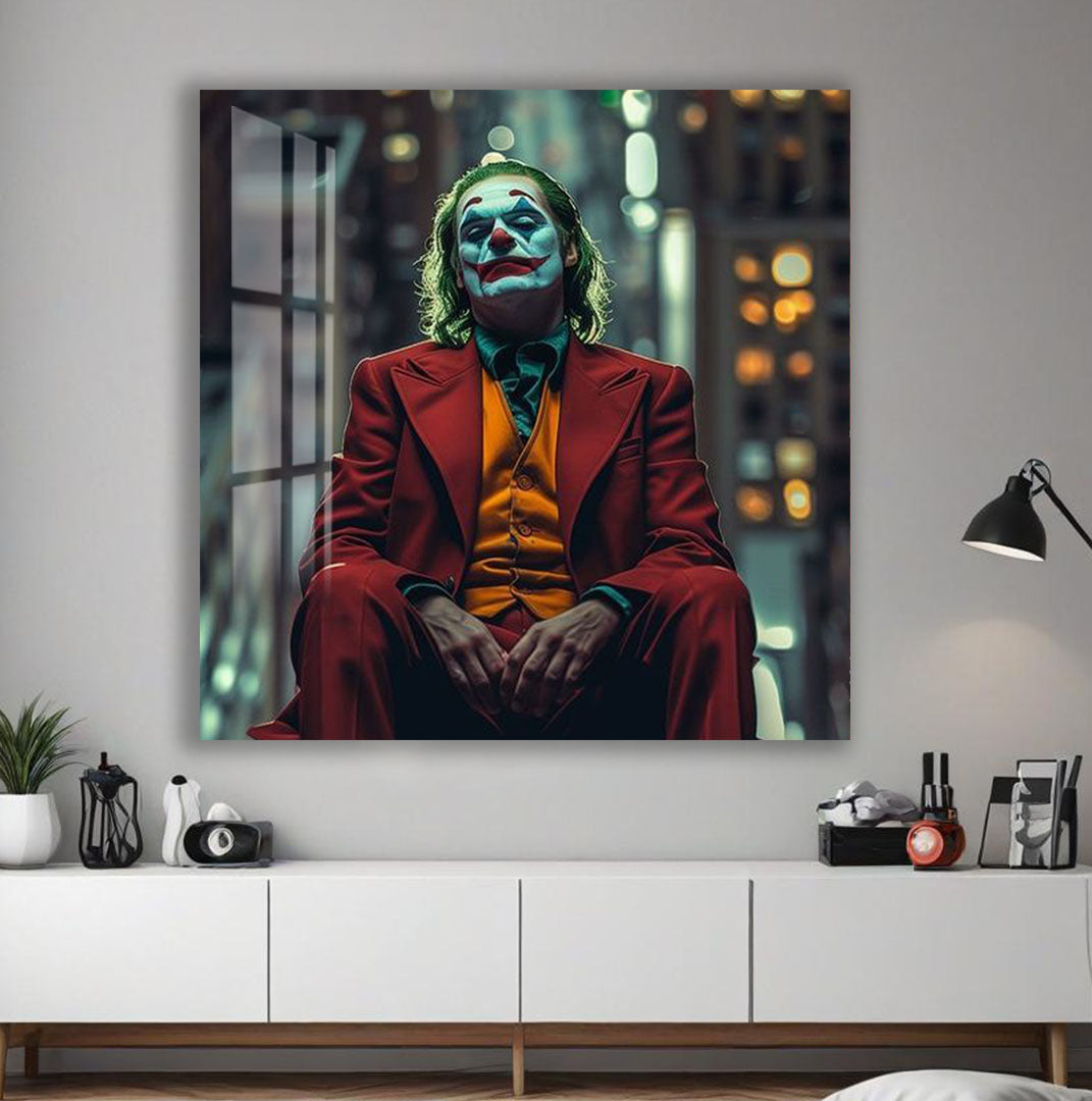 Joker Glass Wall Art – DC Supervillain Movie Home Decor
