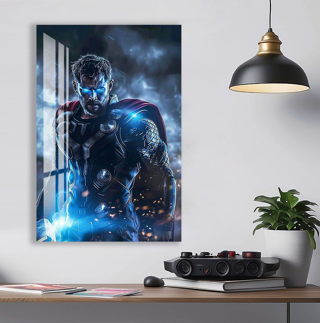 Thor Glass Wall Art – Marvel Superhero Home Decor