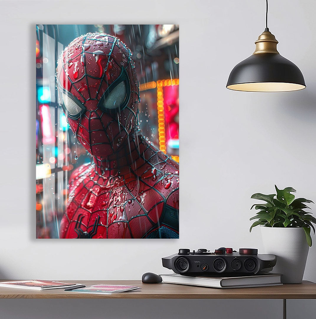 Spider-Man Glass Wall Art – Marvel Superhero Home Decor