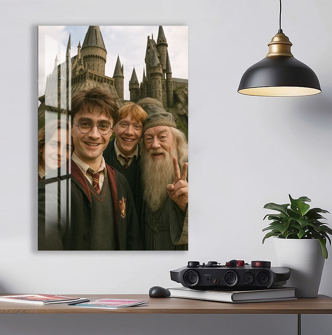Harry Potter Hogwarts Friends Glass Wall Art – Movie Magic Poster Decor