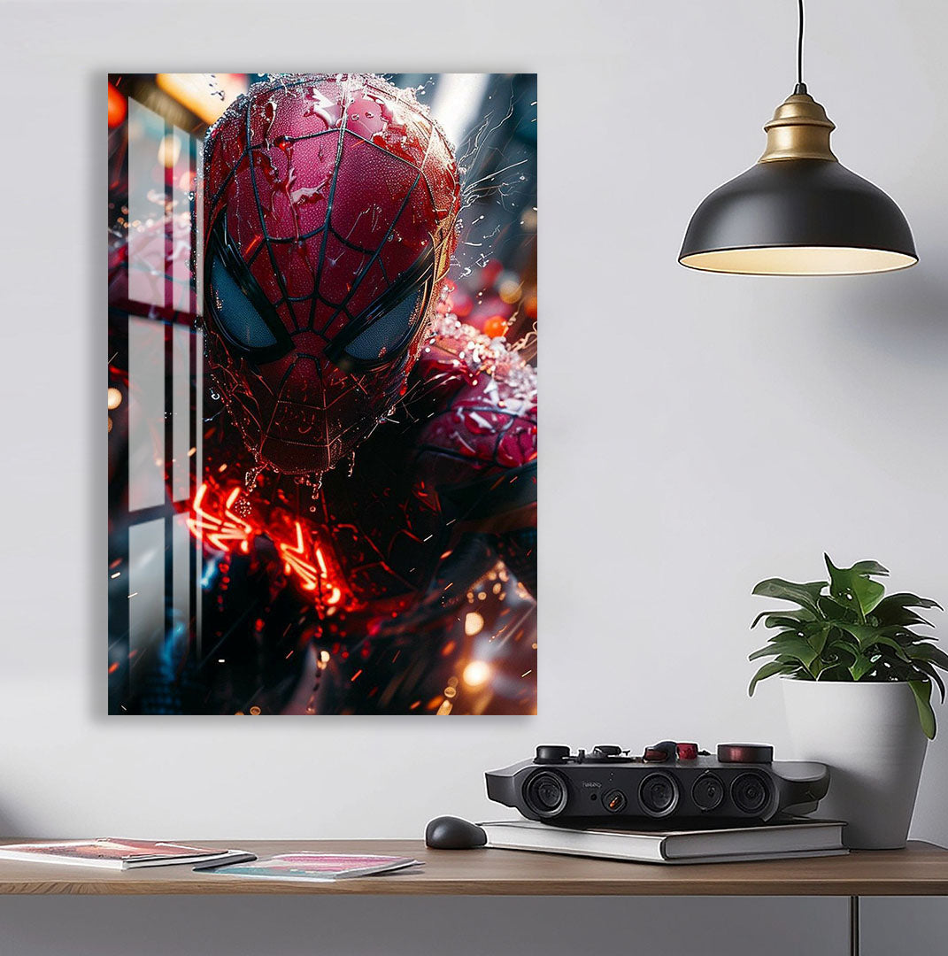 Spider-Man Glass Wall Art – Marvel Superhero Wall Decor
