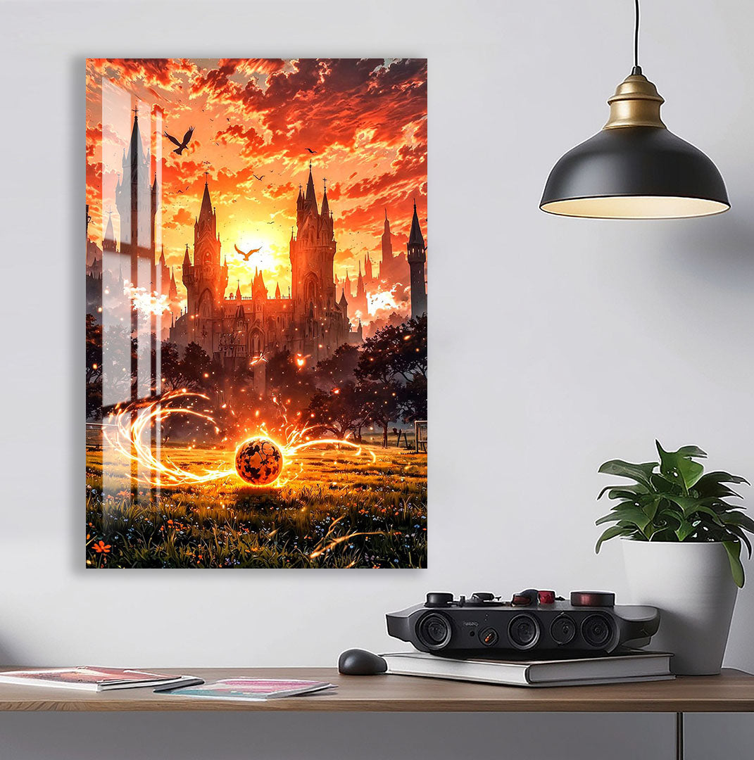 Harry Potter Golden Snitch Glass Wall Art – Fantasy Movie Home Decor