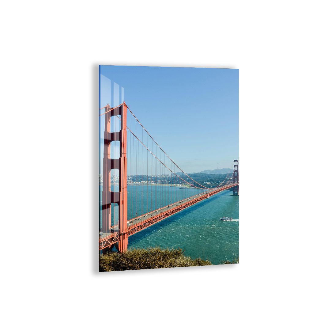 Golden Gate Bridge Glass Wall Art – Iconic San Francisco Landmark Poster