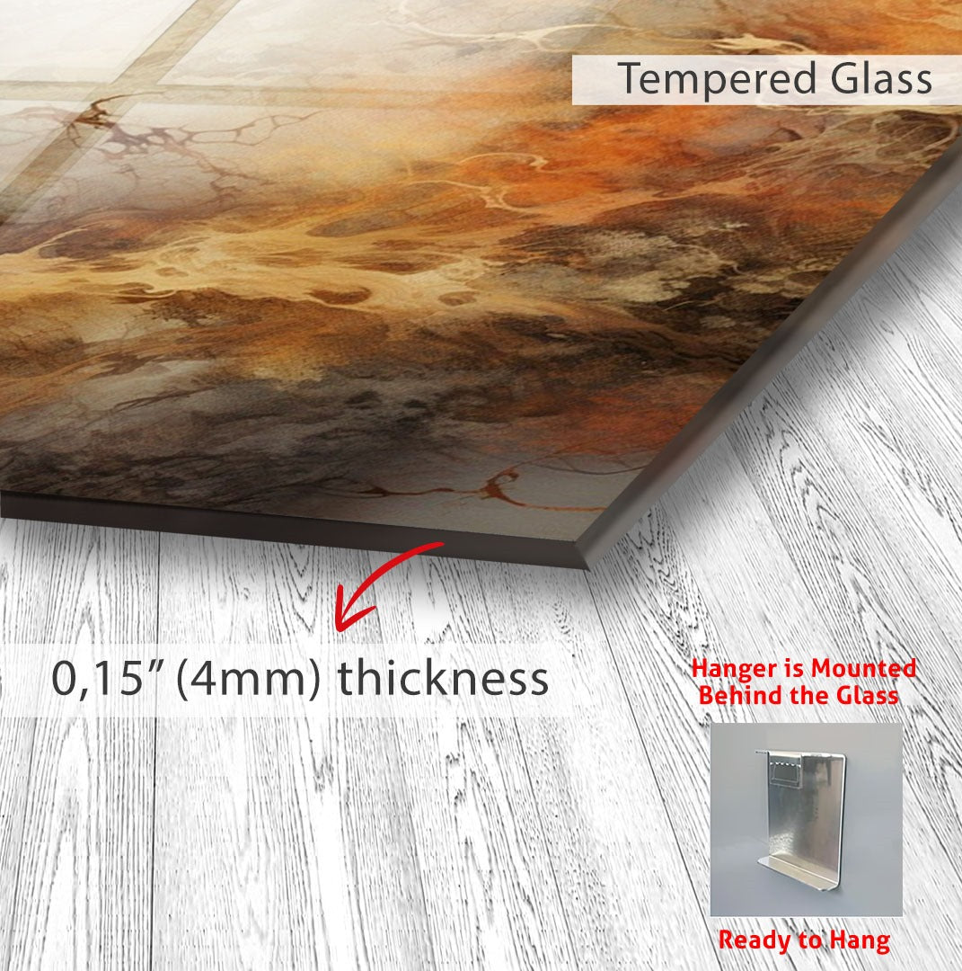 a close up of a painting on a wooden floor