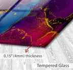 The image is a close-up of a Tempered Glass surface, which is described as having a thickness of 4mm.