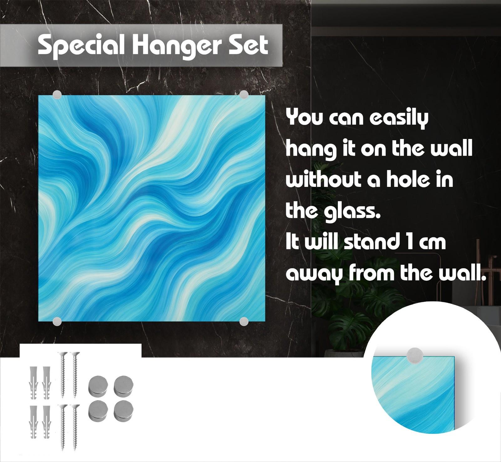 a picture of a blue and white abstract painting