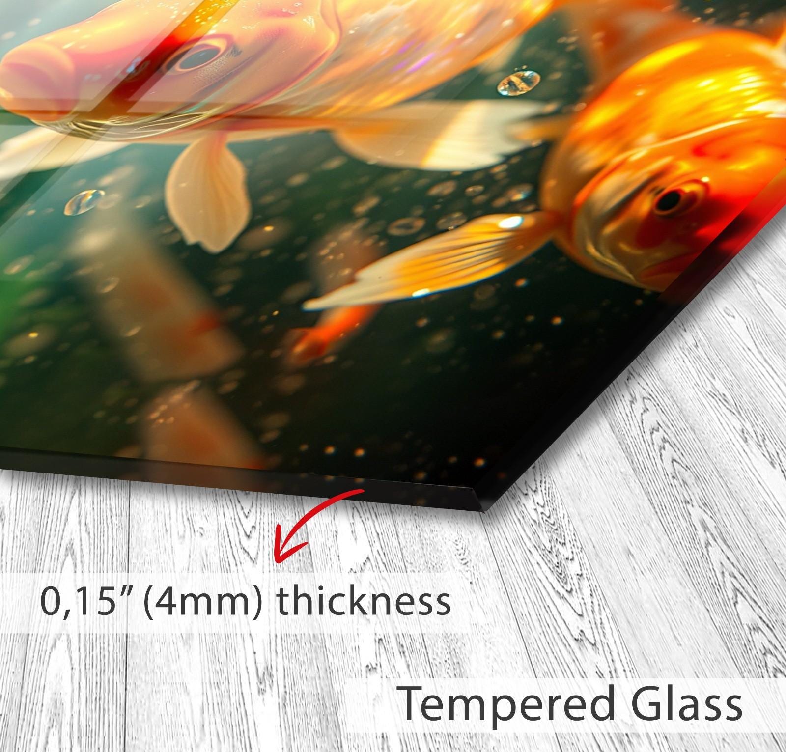 a picture of a goldfish in a pond of water