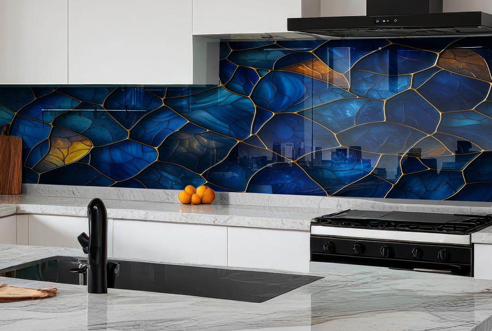 a kitchen with a stove top oven next to a counter top