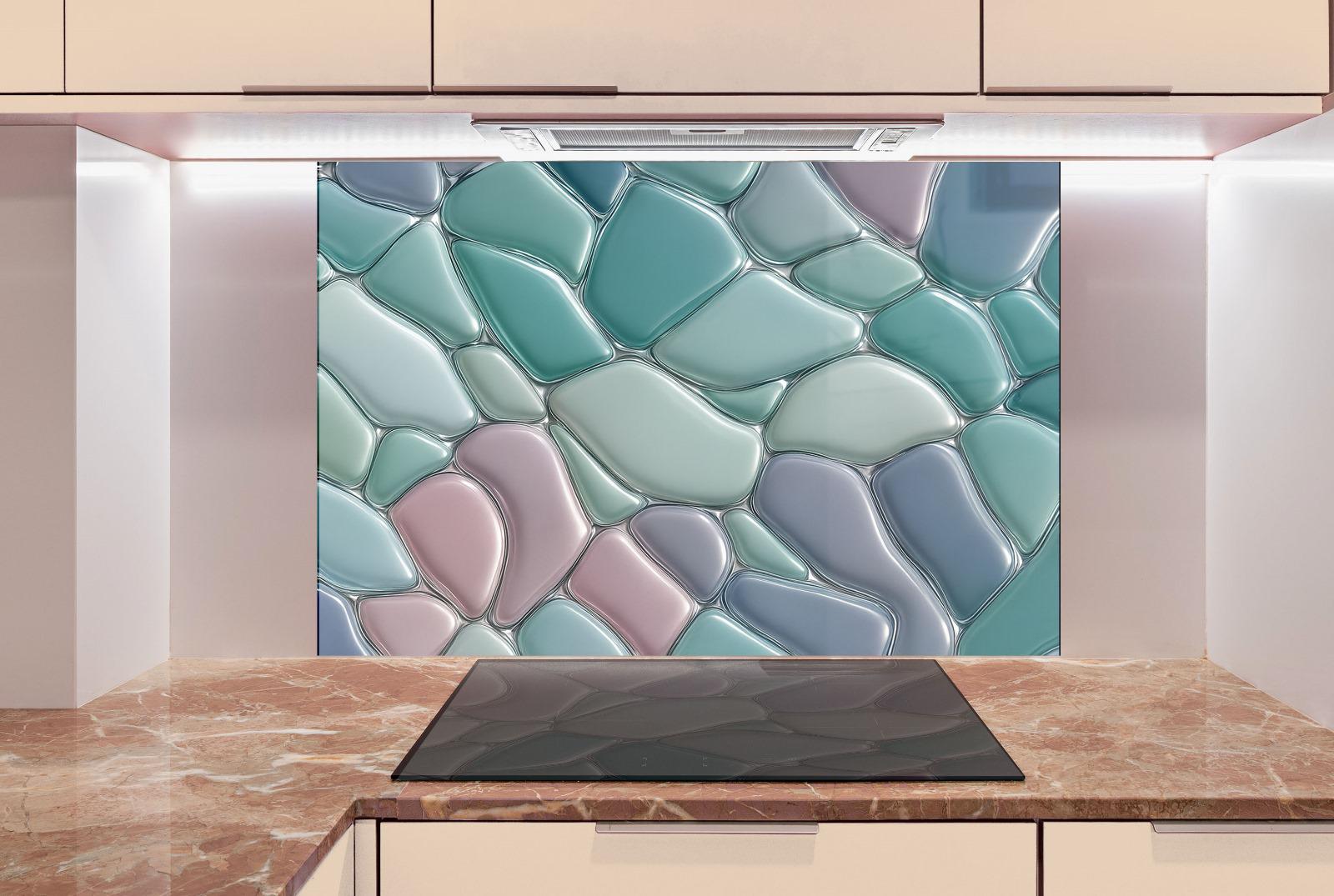 a kitchen with a stove top oven sitting next to a counter