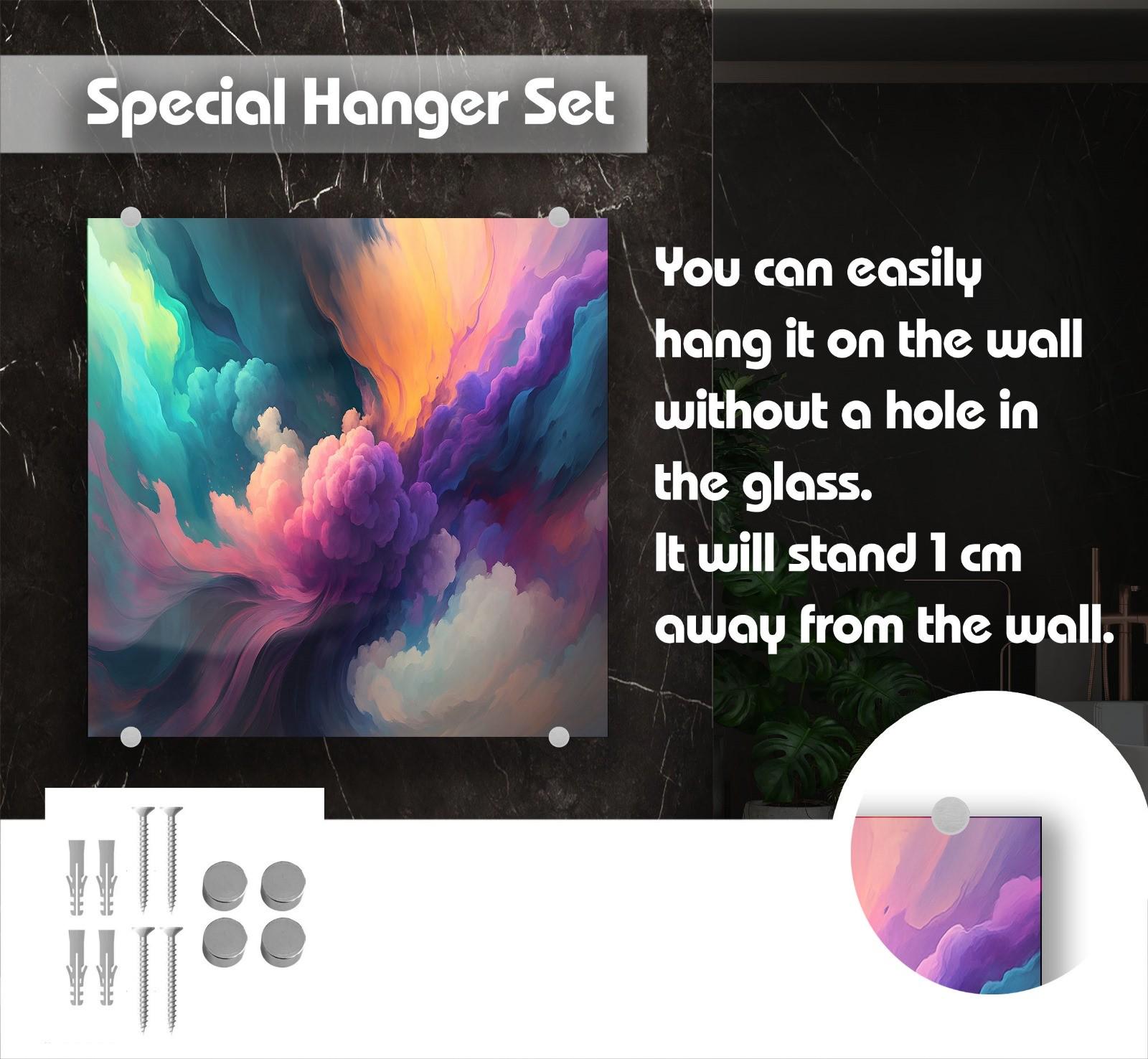 a picture of a painting on a wall with the words special hanger set