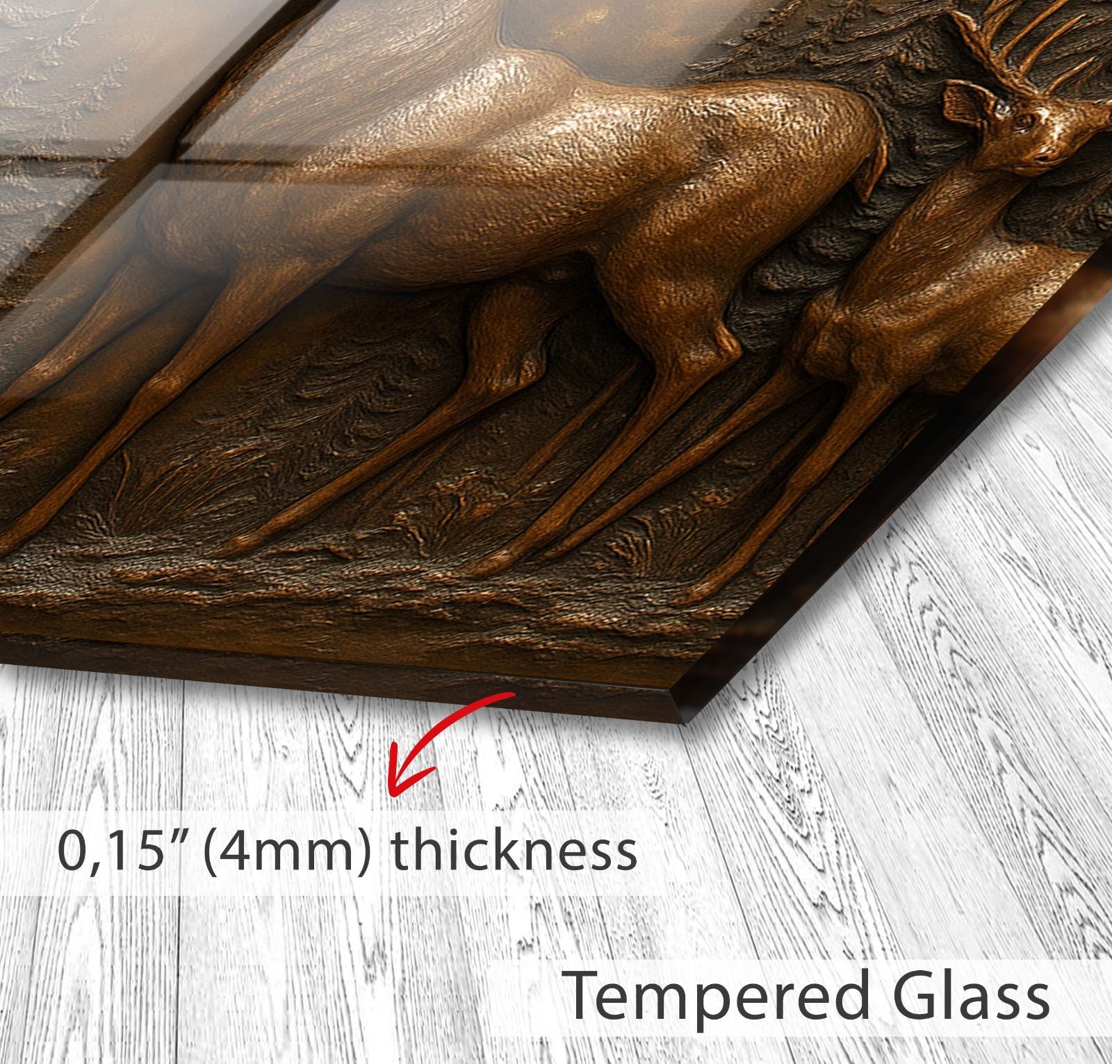 a close up of a wood carving of a deer