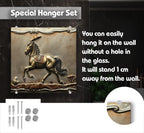 Tempered Glass Horse Kitchen Backsplash: Stove Back Cover