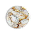 a marble-like surface with a gold-colored pattern, creating a visually striking and elegant design.
