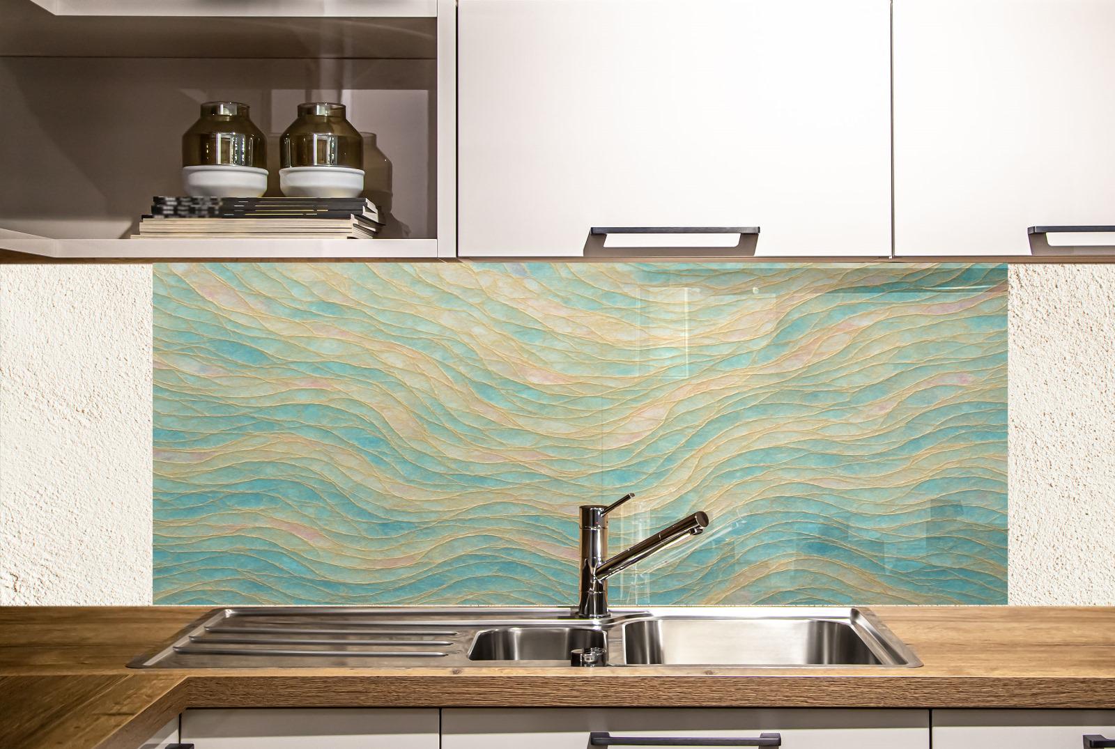 Tempered Glass Marble Backsplash: Modern Kitchen Stove Cover