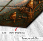 a close up of a painting on a table