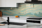 Tempered Glass Marble Backsplash: Modern Kitchen Stove Cover