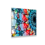 The image is a vibrant and abstract piece of art, featuring a colorful mosaic of various shapes and patterns. The composition is visually striking and captivating, with a mix of geometric and organic elements that create a sense of depth and complexity. The use of bold colors and intricate designs makes the artwork stand out and draw the viewer's attention.