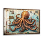 The image is a large puzzle depicting an orange octopus with its tentacles spread out, surrounded by various puzzle pieces.